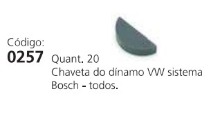 EDA0257 CHAVETA DINAMO BOSCH TODOS (C/20PÇ)