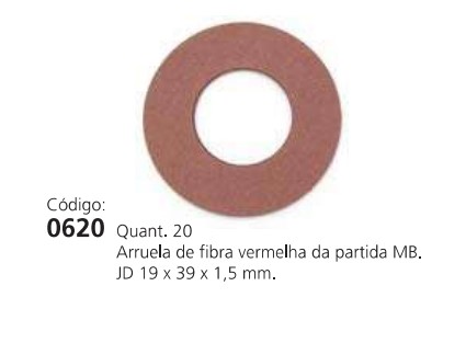 EDA0620 ARRUELA FIBRA CLARA PART MB JD/JF GRANDE (C/20) 19X39X/1.5