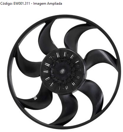EW001311 ELETROVENTILADOR G.SIENA/MOBI/PALIO/N.UNO C/AR MT.100MM 7PAS 384MM 