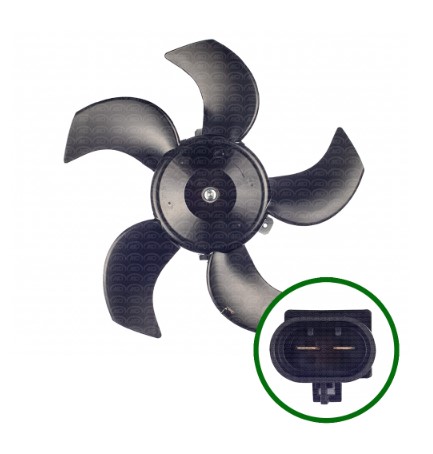 EW001932 ELETROVENTILADOR SIENA/PALIO/STRADA 03> C/AR 5PAS MT.102MM 330MM