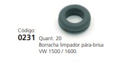 EDA0231 BORRACHA LIMPADOR PARA-BRISA VW 1500/1600