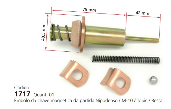 EDA1717 REP. EMBOLO CHAVE MAG. NIPPONDENSO (M10) (1PÇ)