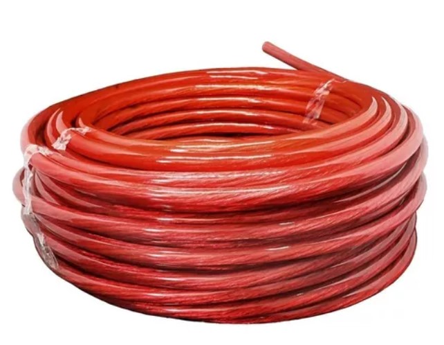 CABO BATERIA 16MM CRISTAL/VERMELHO P/SOM (C/25MTS) (BC CABOS)