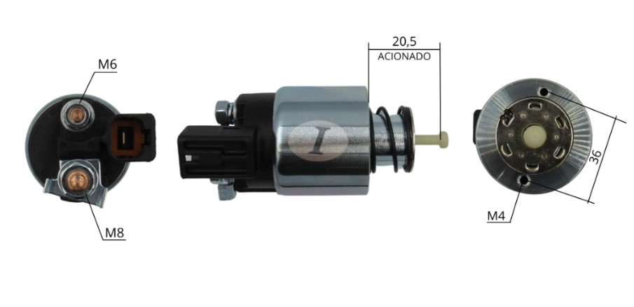 INTACTO91261 AUTOMATICO PT. DELCO SANTA FE/TUCSON/IX35/CERATO 12V ZM1261 ((OBS 2 FUROS))