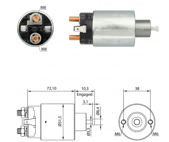 INTACTO90697 AUTOMATICO PT. MITSUBISHI KIA/MAZDA 12V ZM697