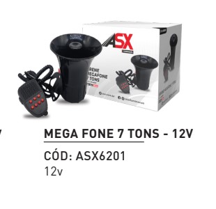 ASX6201 MEGAFONE SIRENE 7 TONS BIVOLT 
