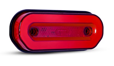 PRD059 LANTERNA LATERAL CARRETA OVAL (OLOGO) LED VERMELHA