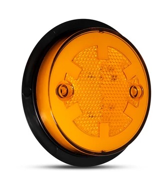 PRD053 LANTERNA LED FOGUINHO (BOJUDA) 85MM ABA LARGA AMARELA 