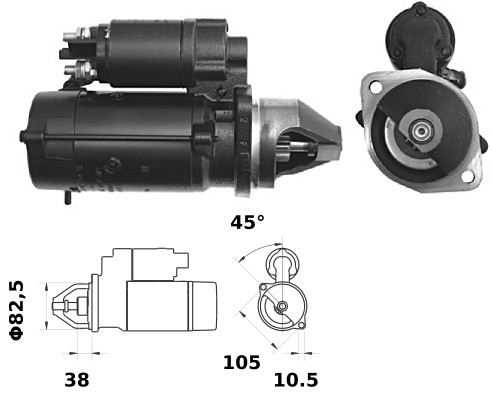 EURO20722 MOTOR DE PARTIDA ISKRA IS1059/JOHN DEERE 5210 5310 5410 12V 10D