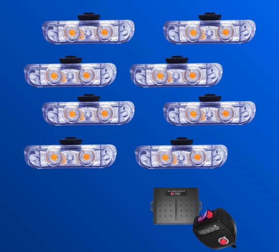 LTG3008AV STROBO C/MODULO RAY-X 12/24 BIVOLT 30W AZUL/VERMELHO 