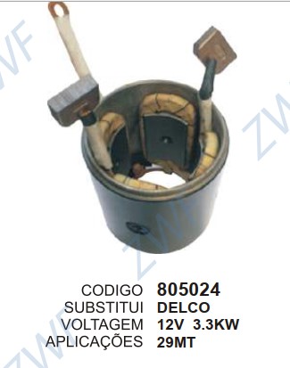 805024 BOBINA NA CARCACA DELCO 29MT 12V ZWF