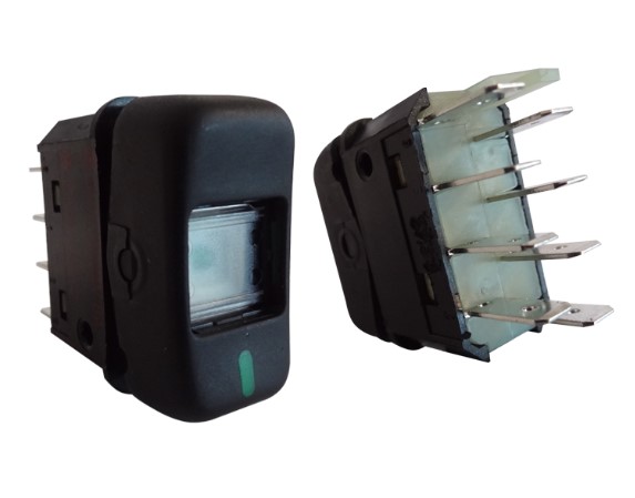 K3941006 INTERRUPTOR TECLA MB. 88/ 2POSIÇÕES 24V PRETO 8T (BOTÃO PRESSÃO VAI/VOLTA)