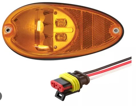891680301 LANTERNA LATERAL LED AM. BIVOLT C/REFL. ONIBUS CAIO/COMIL 