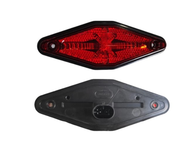 PRD068 LANTERNA LED LATERAL DIAMANTE VERMELHA 