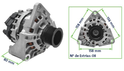 BF000BL0465 ALTERNADOR BOSCH CAM. VW DELIVERY/BUS 50/90A