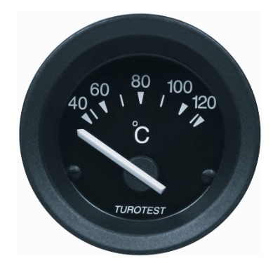 TU300476 RELOGIO TEMPERATURA ELET. 52MM MT.ESTAC./GERADORES 40/120G 12V (IND.NR)