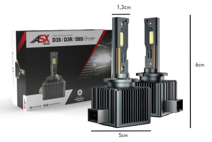 ASX1703 D3S/D3R/D8S KIT LED SERIES D3S/D8S BIVOLT 100W 