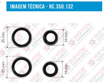 RC350132 KIT ARRUELA VEDACAO A/C DELPHI CVC 99>(S02.0810)