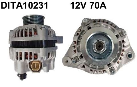 DITA10231 ALTERNADOR MITSUBISHI HONDA CIVIC EX/LX/LXL 2001/2004 12V 70A 