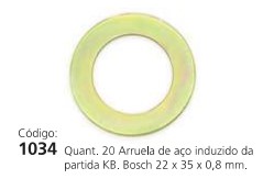 EDA1034 ARRUELA DE ACO INDUZIDO PARTIDA KB PEQ. (C/20) 22X35X0.8