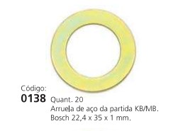 EDA0138 ARRUELA DE ACO INDUZIDO PARTIDA KB PEQ. (C/20) 35X22.4X1