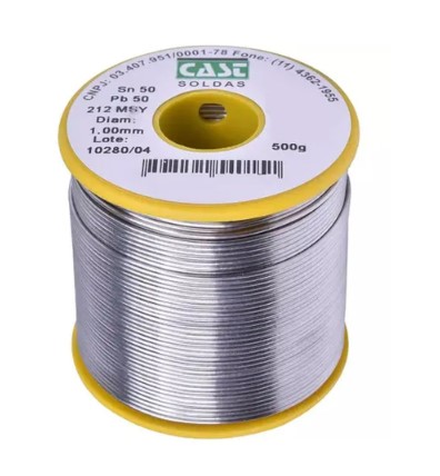 ESTANHO SOLDA CAST 50X50 500G AMARELO 1.00MM (CAS1421)
