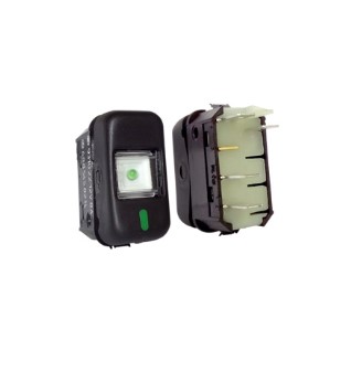 K3931022 INTERRUPTOR TECLA MB. 88/ 1POSIÇÃO 12V PRETO 4T (LIGA/DESLIGA)