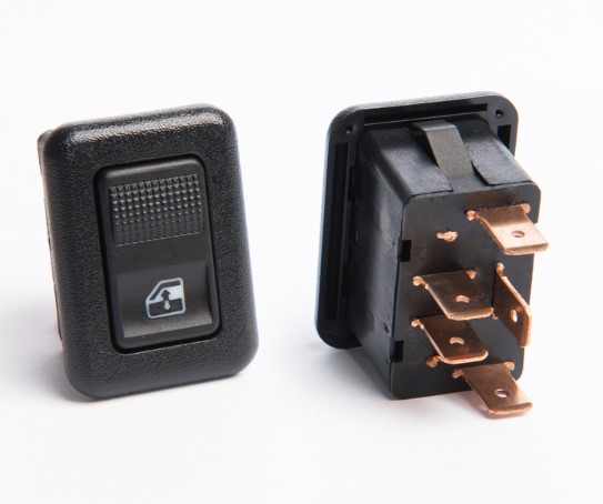 K3900031 INTERRUPTOR VIDRO SANTANA SIMPLES C/MOLDURA AMBAR 5T