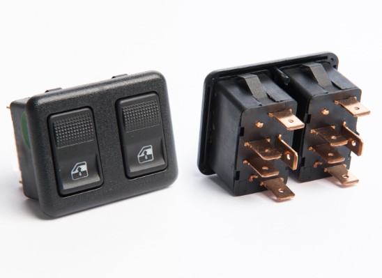 K3900037 INTERRUPTOR VIDRO SANTANA/ROYALE DUPLO C/ MOLD.VERDE 