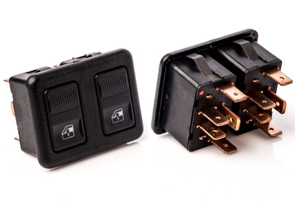 K3900050 INTERRUPTOR VIDRO SANTANA/ROYALE DUPLO C/MOLD.AMBAR