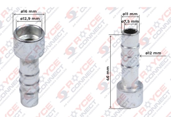 RC450061 CONEXAO SALVA VIDA 8MM ALUMINIO ENCAIXE INT. S02.2787