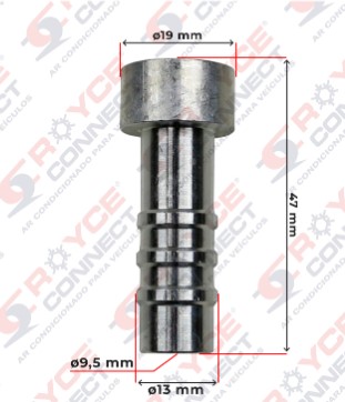 RC450062 CONEXAO SALVA VIDA 10MM ALUMINIO ENCAIXE INT. S02.2788