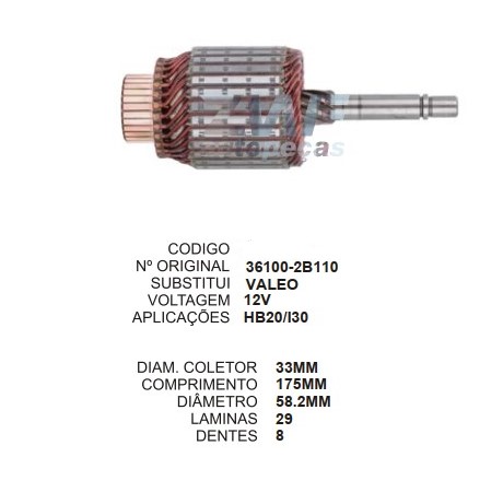 9277 IND. PART. VALEO HB20/I30 12V C175 D58.2 8D