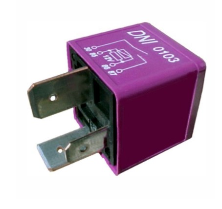 DNI0103 RELE AUXILIAR 12V 4T 40A S/SUP. (INJEÇÃO) C/RESISTOR
