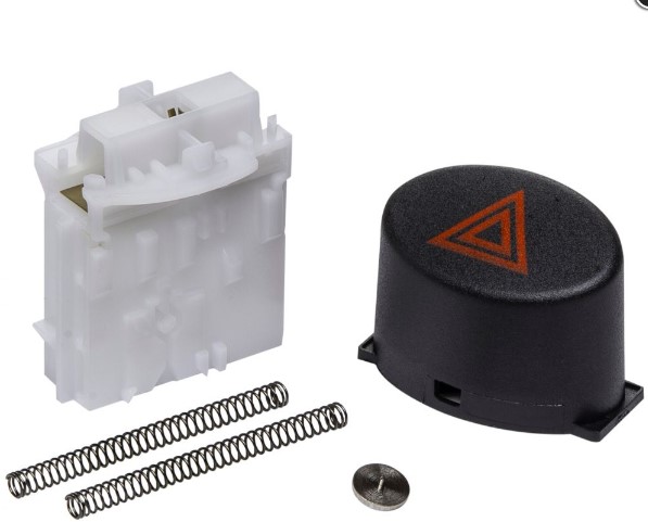K12057061 REPARO BOTAO PISCA ALERTA UNO/PALIO 08/17 PRETO