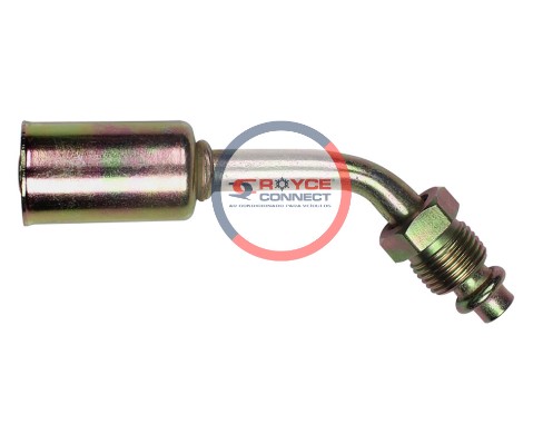 RC450329 CONEXAO ORING 45º MACHO 6MM AÇO GIRATÓRIA C/CLIP