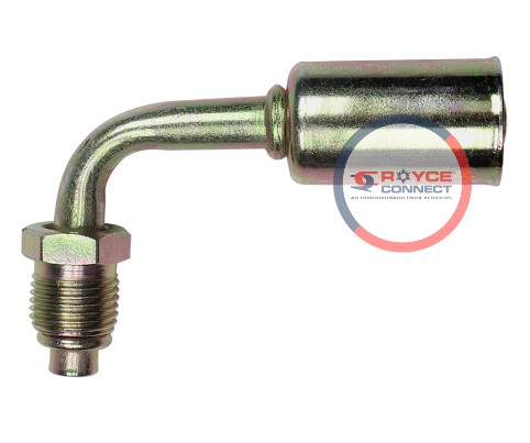 RC450330 CONEXAO ORING 90º MACHO 6MM AÇO GIRATÓRIA C/CLIP