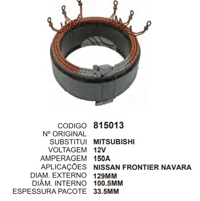 815013 EST. MITSUBISHI E129 I100.5 FRONTIER NAVARA FS6 150A 12V