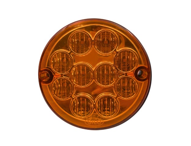 SL808131 LANTERNA TRASEIRA REDONDA SETA 96MM 10LEDS AM 12V C/FURO