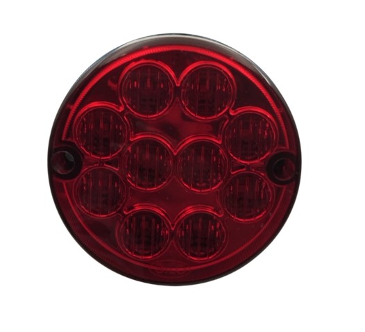 SL808231 LANTERNA TRASEIRA REDONDA LANT/FREIO 96MM 10LEDS VM 12V C/FURO