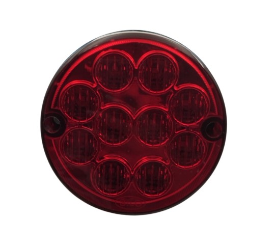 SL808232 LANTERNA TRASEIRA REDONDA LANT/FREIO 96MM 10LEDS VM 24V C/FURO