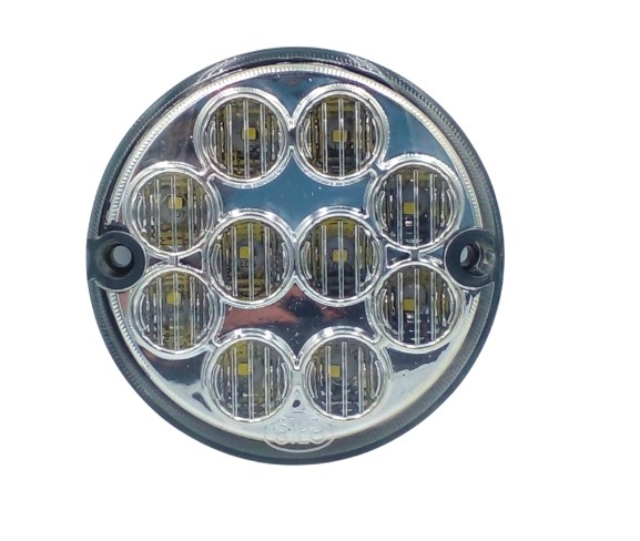 SL808331 LANTERNA TRASEIRA REDONDA RE 96MM 10LEDS CR 12V C/FURO
