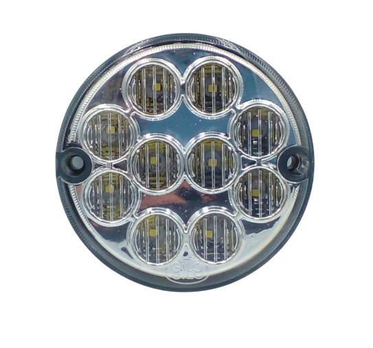 SL808332 LANTERNA TRASEIRA REDONDA RE 96MM 10LEDS CR 24V C/FURO