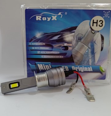MINI H3 KIT LED H3 MINI RAYX 6000K 12.000 LUMENS BIVOLT RAYX
