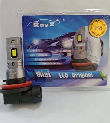 MINI H8 KIT LED H8 MINI RAYX 6000K 12.000 LUMENS BIVOLT