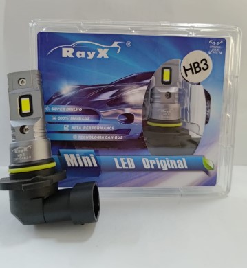MINI HB3 KIT LED HB3 MINI RAYX 6000K 12.000 LUMENS BIVOLT
