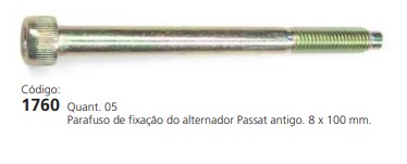 EDA1760 PARAFUSO M8X100MM FIXACAO ALT. PASSAT ANTIGO