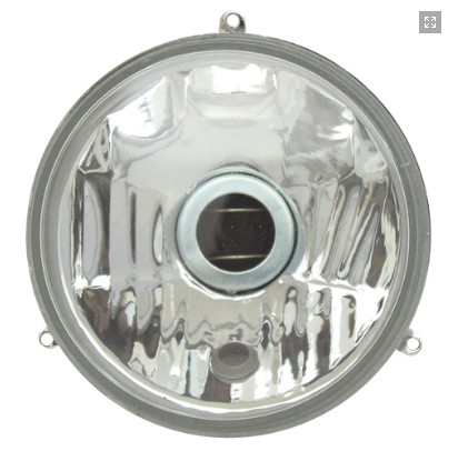 FL489VSL BLOCO FAROL P/H4 REDONDO 3ORELHAS ONIBUS CAIO 461P C/VIGIA S/LAMP. 145MM (C/02)