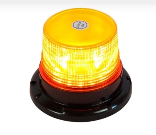 ASX6051 GIROFLEX LED 20W 24LEDS AMBAR C/STROBO 12/24V (FIX. IMÃ/PARAFUSO)