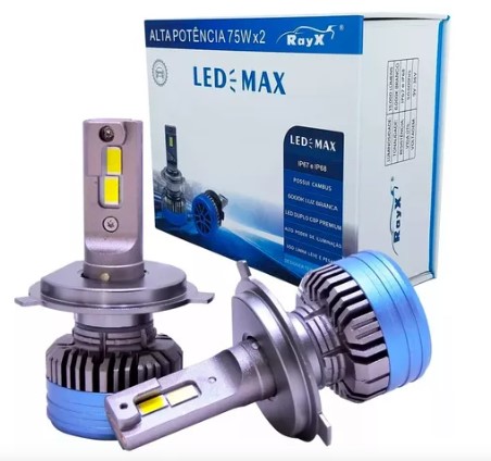 CMAX H4 KIT LED H4 MAX 6000K 15.000 LUMENS BIVOLT RAYX